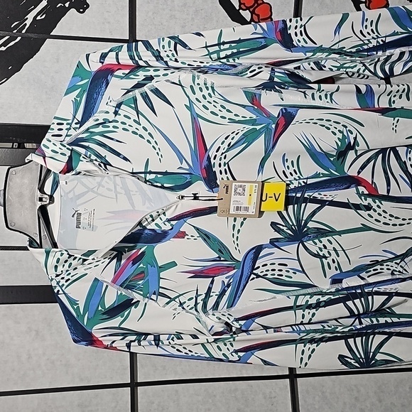 Puma‎ Floral Paradise 1/4 Zip Sweatshirt Golf Athleisure Tennis Size Small NWT - Picture 5 of 10